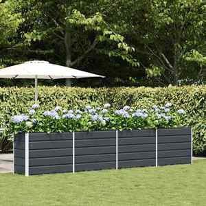 vidaXL Jardinieră Antracit 385 x 50 x 75 cm Oțel Galvanizat imagine