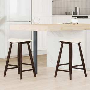 vidaXL Scaune de dining 2 pcs Maro deschis 46 x 37 x 63 cm imagine