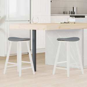 vidaXL Scaune de dining 2 pcs Alb 46 x 37 x 63 cm imagine