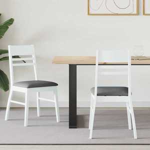 vidaXL Scaune de dining 2 pcs Alb 43 x 54 x 89 cm imagine