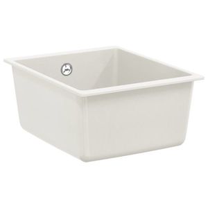 vidaXL Chiuvetă Alb 370 x 460 mm 80% Quartz și 20% Rășină imagine