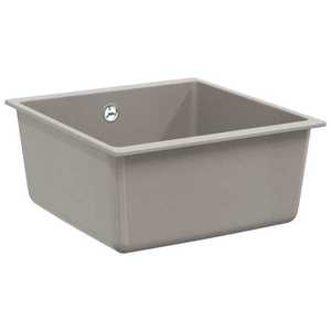 vidaXL Chiuvetă Gri 430 x 460 mm 80% Quartz și 20% Rășină imagine