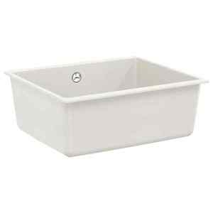 vidaXL Chiuvetă Alb 530 x 460 mm 80% Quartz și 20% Rășină imagine