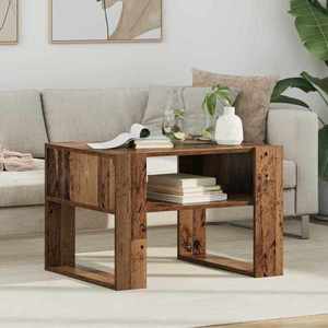 vidaXL Masă de cafea Lemn vechi 66 x 53 x 45 cm Lemn compozit imagine