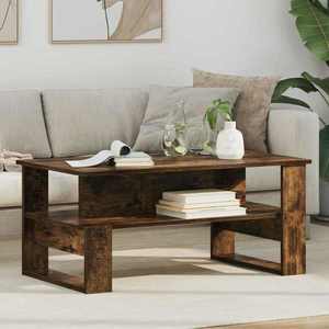 vidaXL Masă de cafea Stejar fumuriu 90 x 50 x 40 cm Lemn compozit imagine