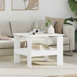 vidaXL Masă de cafea Alb 57 x 55 x 45 cm Lemn compozit imagine