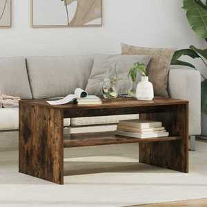 vidaXL Masă de cafea Stejar fumuriu 80 x 50 x 40 cm Lemn compozit imagine