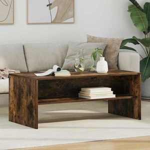 vidaXL Masă de cafea Stejar fumuriu 100 x 50 x 40 cm Lemn compozit imagine