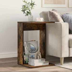 vidaXL Masă laterală Stejar fumuriu 40 x 38 x 62, 5 cm Lemn compozit imagine