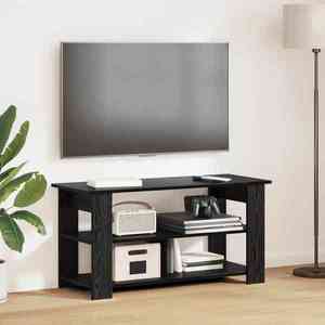 vidaXL Suport pentru TV Stejar Negru 100 x 40 x 50 cm imagine