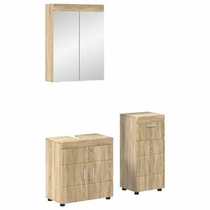 vidaXL Set de mobilier pentru baie TULUM Stejar Sonoma Lemn compozit imagine