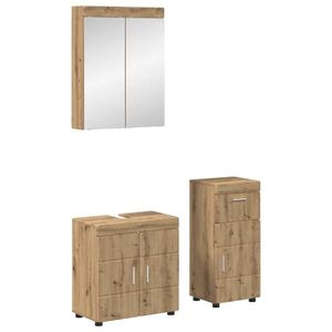 vidaXL Set de mobilier pentru baie cu sertar TULUM Stejar Artizanal imagine
