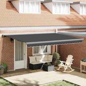 vidaXL Cortina Retractabilă Antracit și gri 400 × 300 cm imagine