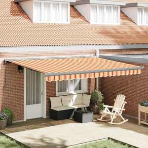 vidaXL Cortina Retractabilă Galben și portocalie 400 × 300 cm imagine