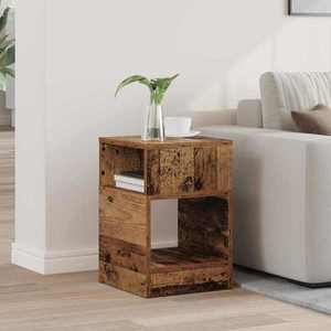 vidaXL Masă laterală Lemn vechi 30, 5 x 30 x 45 cm Lemn compozit imagine