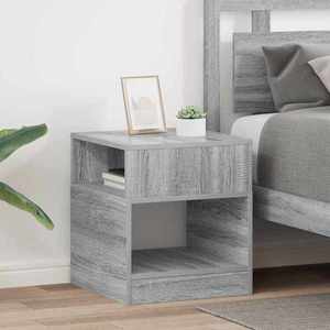 vidaXL Masă laterală 2 pcs Gri Sonoma 40, 5 x 40 x 45 cm Lemn compozit imagine