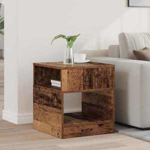vidaXL Masă laterală Lemn vechi 40, 5 x 40 x 45 cm Lemn compozit imagine