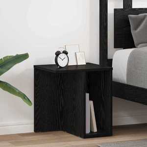vidaXL Masă laterală 2 pcs Stejar Negru 37 x 32 x 40 cm Lemn compozit imagine