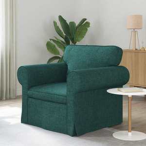 vidaXL Canapea Verde închis 95 x 82 x 80 cm țesătură imagine