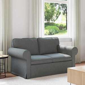 vidaXL Canapea Gri închis 155 x 82 x 80 cm țesătură imagine