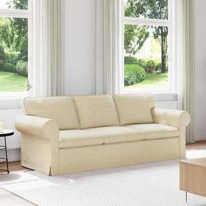 vidaXL Canapea Crem 215 x 82 x 80 cm țesătură imagine