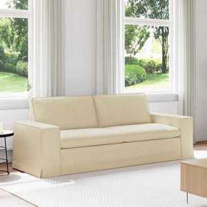 vidaXL Canapea Crem 222 x 80 x 82 cm țesătură imagine