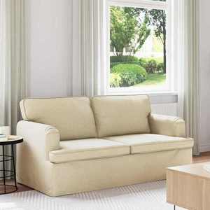 vidaXL Canapea Crem 142 x 80 x 85 cm țesătură imagine