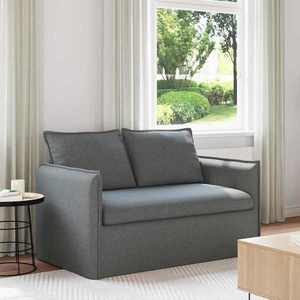 vidaXL Canapea Gri închis 136 x 82 x 85 cm țesătură imagine