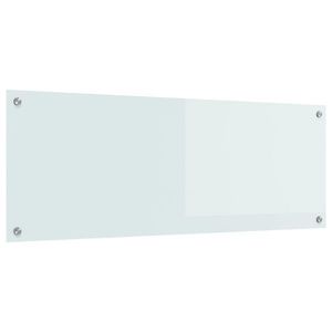 vidaXL Panou de bucătărie Alb 110 x 40 cm sticlă securizată imagine