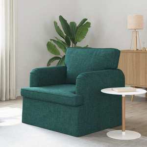 vidaXL Canapea Verde închis 84 x 80 x 85 cm țesătură imagine