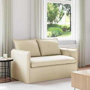 vidaXL Canapea Crem 136 x 82 x 85 cm țesătură imagine