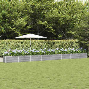 vidaXL Jardinieră Gri deschis 770 x 50 x 45 cm Oțel Galvanizat imagine