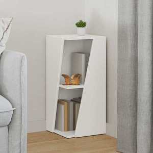 vidaXL Raft lateral Alb 33 x 32 x 70, 5 cm Lemn compozit imagine