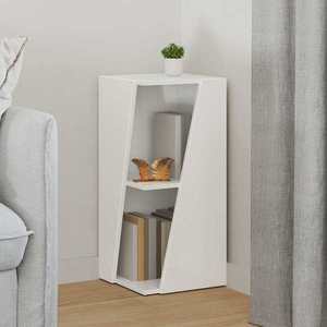 vidaXL Raft lateral Alb lucios 33 x 32 x 70, 5 cm Lemn compozit imagine