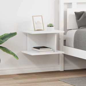 vidaXL Noptieră 2 pcs Alb 40 x 30 x 25 cm Lemn compozit imagine