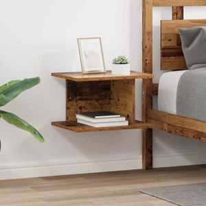 vidaXL Noptieră 2 pcs Lemn vechi 40 x 30 x 25 cm Lemn compozit imagine