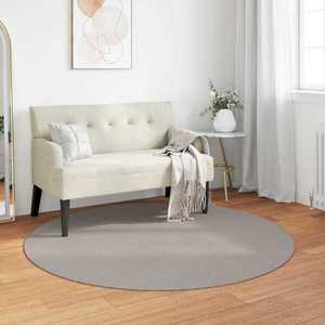 vidaXL Covoare de zonă Rotund LUGO Crem și Taupe Ø 160 CM Poliester imagine