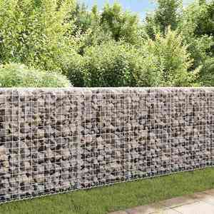 vidaXL Perete gabion cu capace, 200x20x85 cm, oțel galvanizat imagine