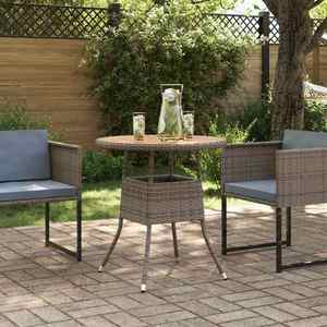 vidaXL Masă de cină Gri si Acacia 70 x 70 x 73 cm Lemn Solid de Acacia imagine