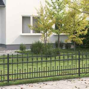 vidaXL Gard Spike Ring Horst Negru 200 x 130 cm imagine