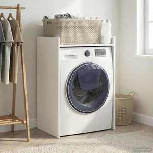 vidaXL Dulap pentru mașina de spălat Alb 67, 5 x 48 x 97 cm imagine
