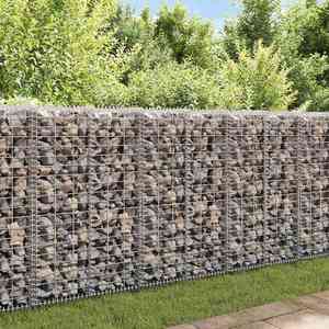 vidaXL Perete gabion cu capace, 20x20x100 cm, oțel galvanizat imagine