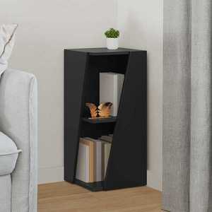 vidaXL Raft lateral Negru 33 x 32 x 70, 5 cm Lemn compozit imagine