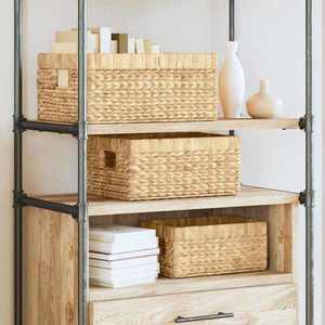 vidaXL Coșuri de depozitare 3 pcs natural Zambilă de apă imagine