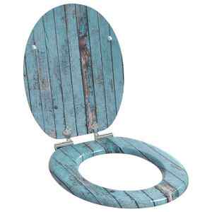 vidaXL Capac de toaletă cu închidere lentă albastru 44 x 38 cm imagine