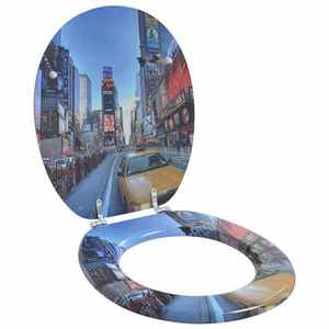 vidaXL Capac de toaletă cu închidere lentă Multicolour 44 x 38 cm imagine