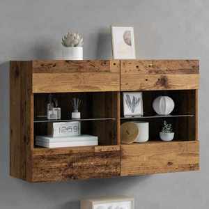 vidaXL Dulap TV de perete Lemn Vechi 98, 5 x 30 x 60, 5 cm Lemn compozit imagine