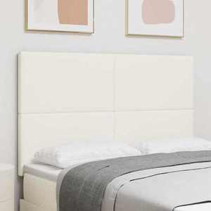 vidaXL Tăblie cap Crem 144 cm Țesătură din corduroy imagine