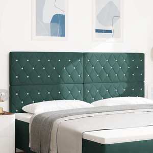 vidaXL Tăblie cap Verde închis 200 cm Catifea imagine