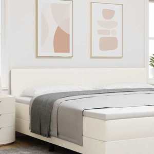 vidaXL Tăblie cap Crem 200 cm Țesătură din corduroy imagine